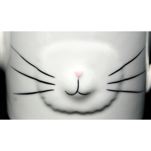 Magenta White Porcelain Easter Bunny Teapot Whimsical Rabbit Ears Ceramic - Picture 5 of 12